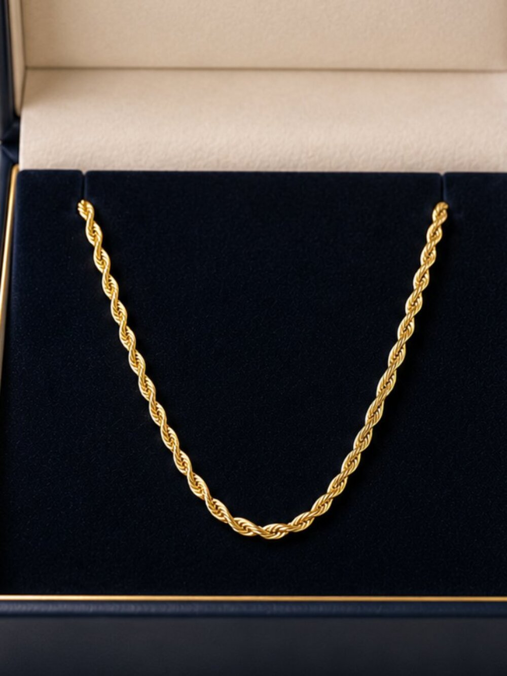 Golden Twist Rope Chain